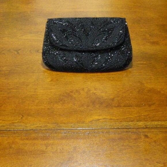 Vintage Preston & York Black Beaded Evening Purse Handbag - Picture 2 of 9